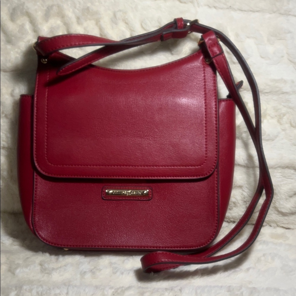 FELLIPE KREIN Red Leather Shoulder or Crossbody bag.